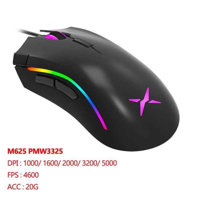 Delux M625 RGB Backlight Wired Gaming Mouse